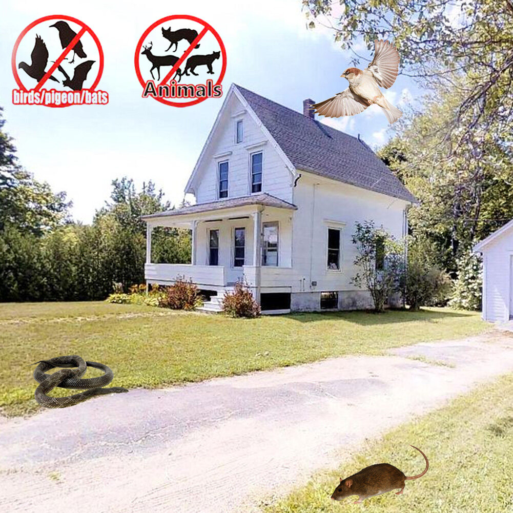 Solar Powered Ultrasonic Repeller Animal Chaser Outdoor Garden