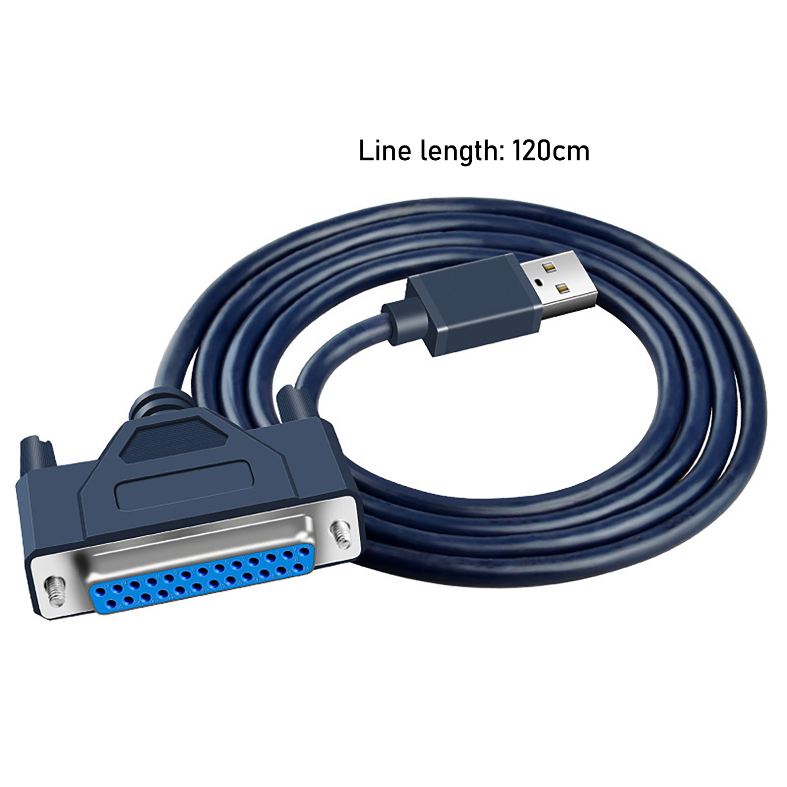 Printer Cable Professional High Speed 1.2m USB to 25 Pin DB25 Parallel Port Printer Connecting Wire for Laptop Printer Adapter Cable