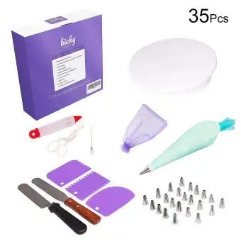 35 Pieces Cake Decorating Nozzle Turntable Set Cake Baking Tool
