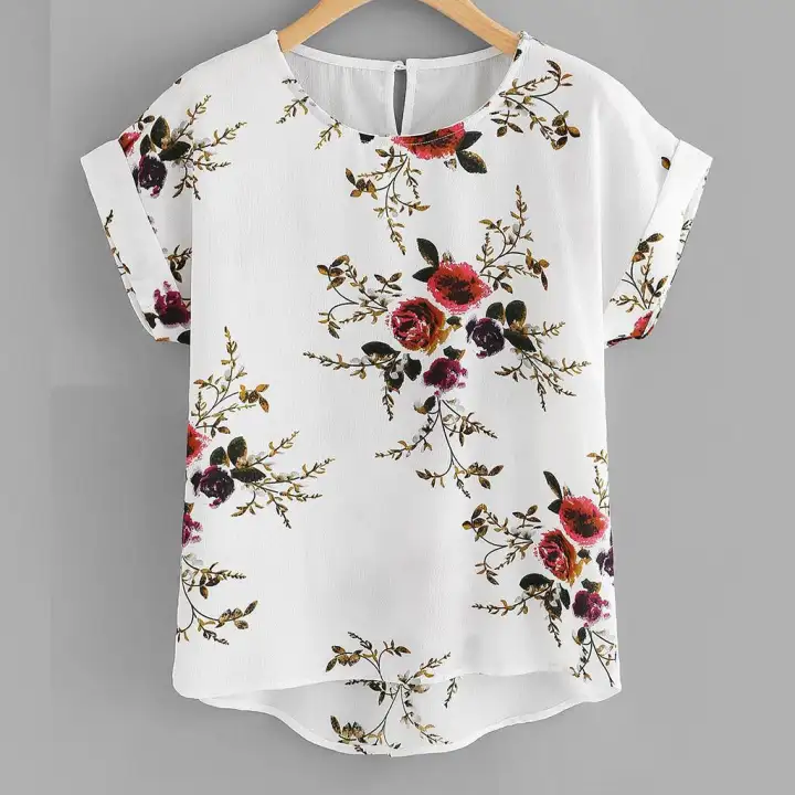 floral t shirt womens