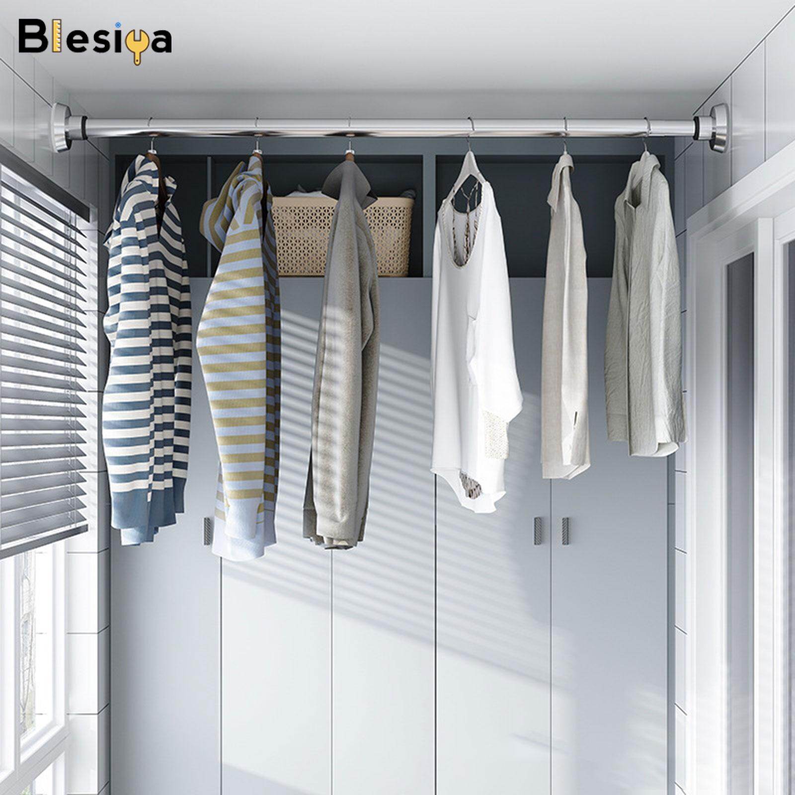 Blesiya Clothes Rod Support Rod Telescopic Clothing Rod for Closet Wardrobe Bathroom