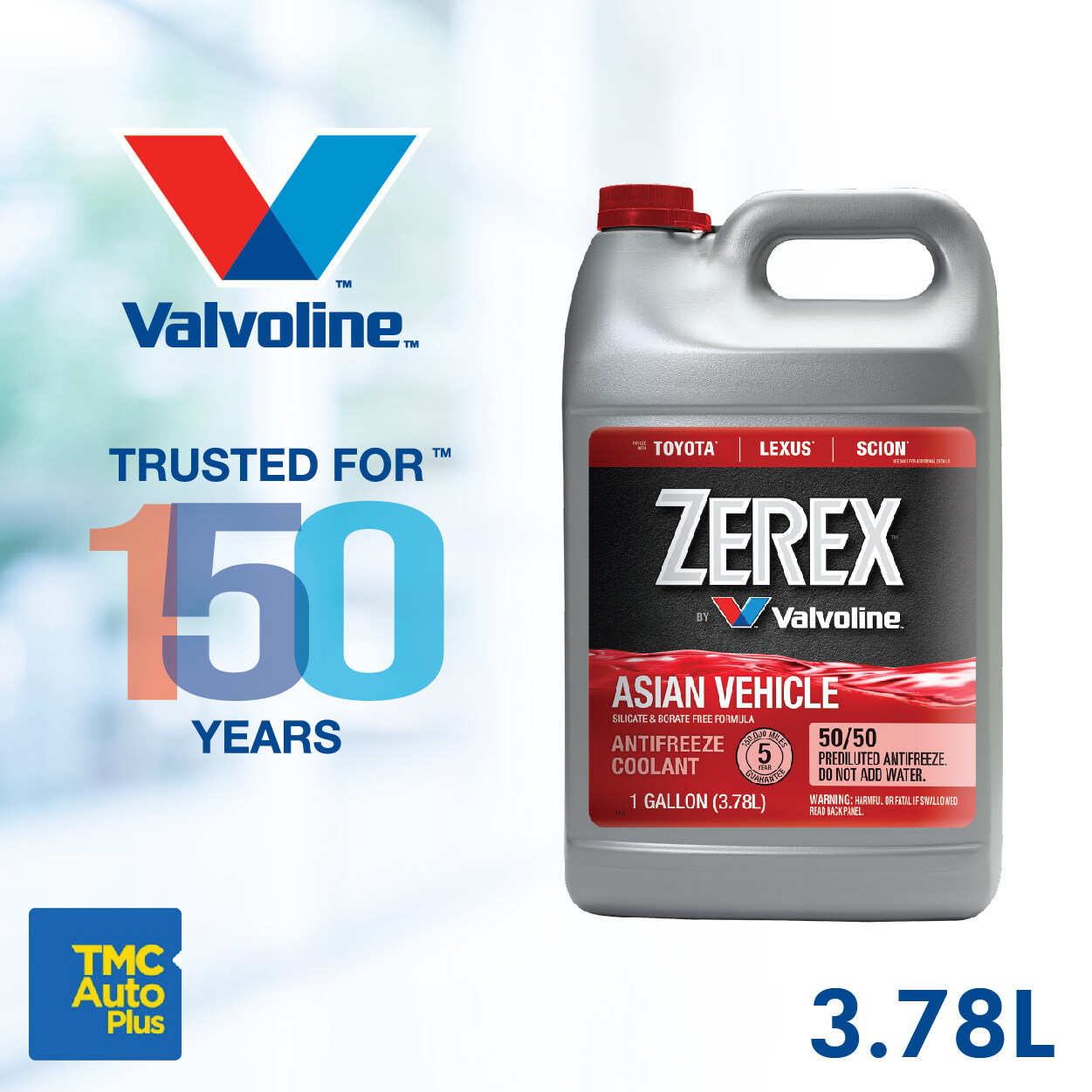 VALVOLINE ZEREX ASIAN VEHICLE RED COOLANT 3.78L Lazada