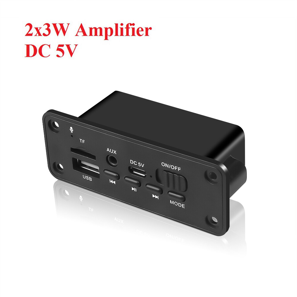 Kebidumei Mô-đun Bảng Mạch Giải Mã Âm Thanh Máy Nghe Nhạc MP3 Bluetooth 5.0 DC 5V Với Bộ Khuếch Đại 6W Ghi Âm USB TF Radio FM Đầu Vào AUX Cho Loa Xe Hơi Gia Đình