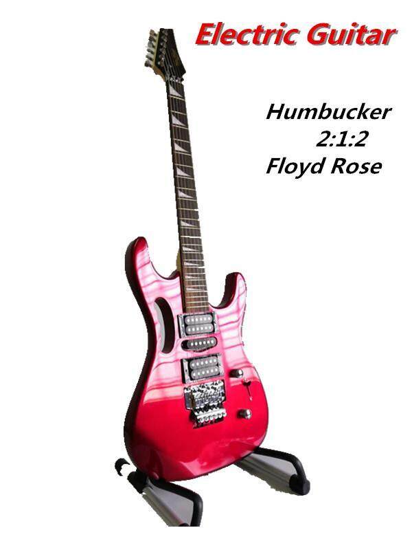 Electric Guitar Super Strat Floyd Rose Ebony Top 24 Fret Humbucker Malaysia