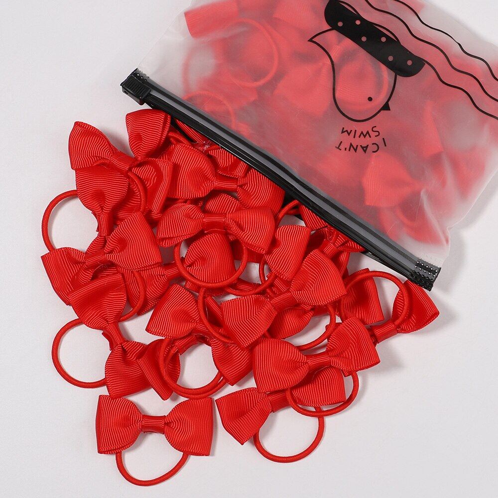 5PCS/lot Tie Elastic Headband Baby Braid Clip Hair Accessories Wholesale Bow Ribbon Headband Girls Student Hair Accessories