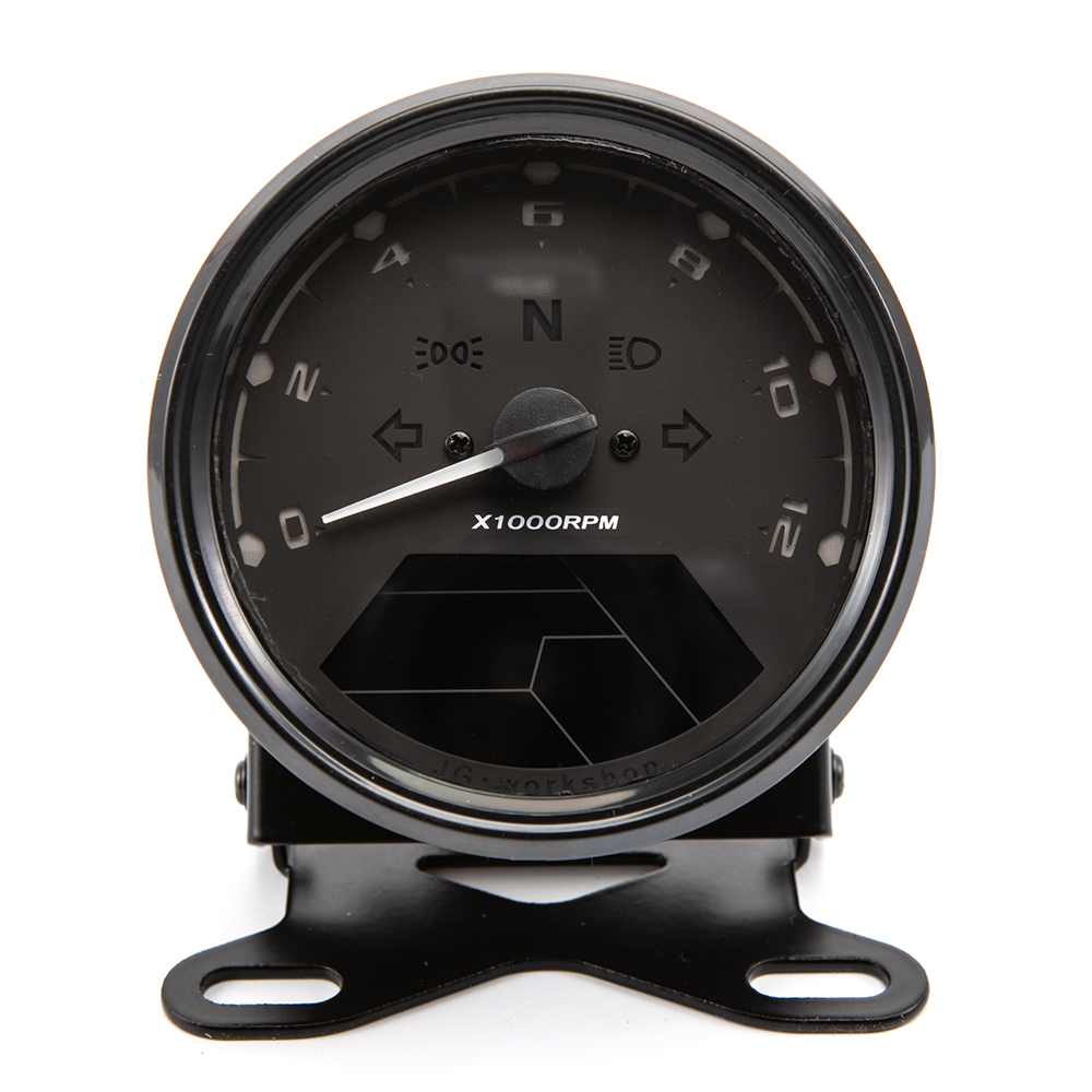 12V phổ Đồ Hồ số của xe môtô tachometer Đồng hồ nhiên liệu bảng điều khiển đồng hồ đo quay số đo dặm LCD chỉ báo kỹ thuật số với khung