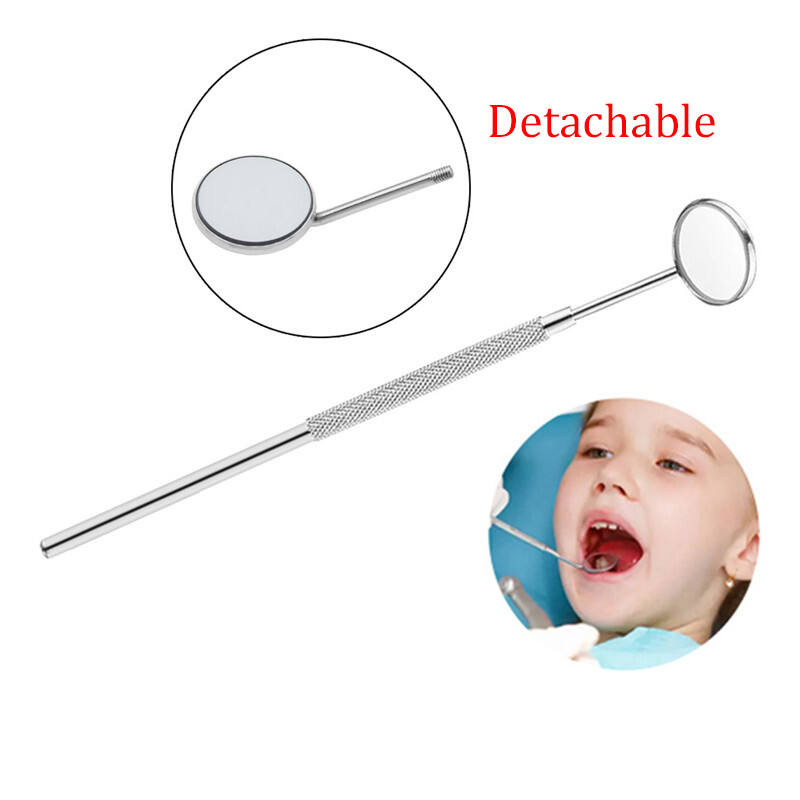Mirror + Handle Dental Mirror Stainless Steel Mouth Mirror Dental Hygiene Kit
