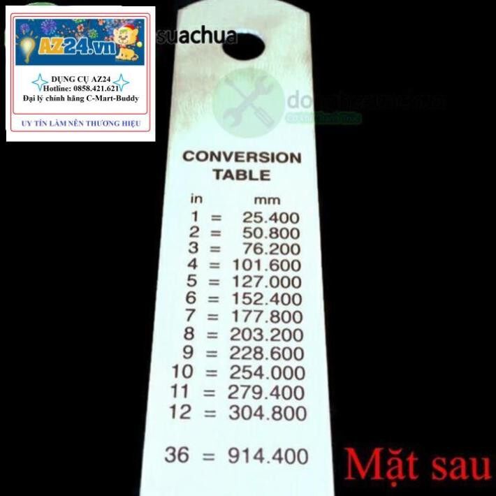 Thước lá C-Mart D0019-300 300mm (30cm) (Đài Loan)