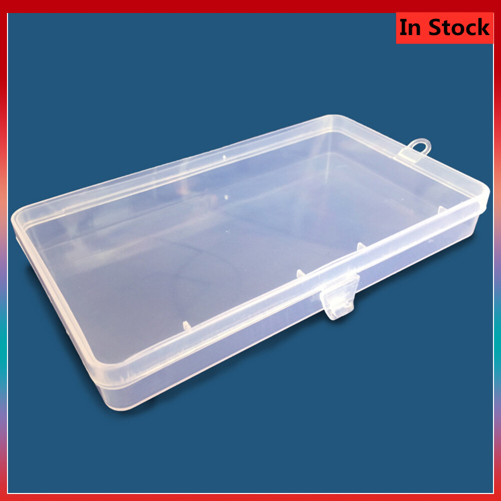 Transparent Plastic Pp Empty Box Rectangular Covered Plastic Box Mobile Phone Accessory Parts Box Sample Box Collection Box Plastic Clear Parts Box Pill Cosmetic Nail Jewelry Beads Case Storage Container