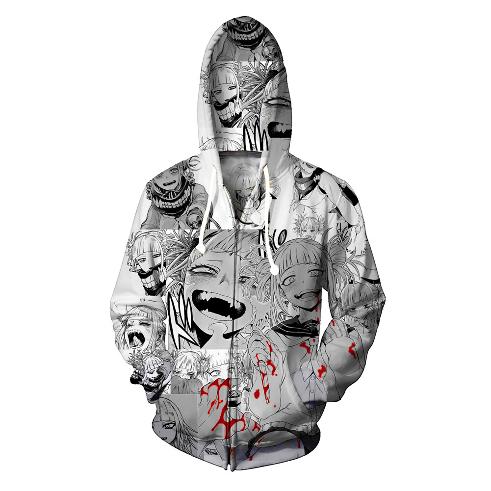 ahegao zipper hoodie