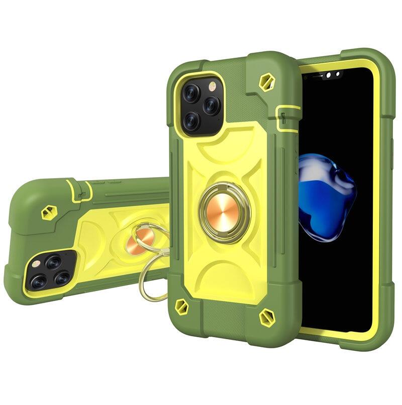 HOCE Armor Bumper Shockproof Phone Cases For iPhone 13 12 Pro 11 Pro Max XR XS Max X 7 8 Plus Case Colorful Rugged Ring Holder Cover