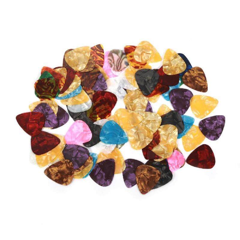 100 Pcs Custom Acoustic Electric Guitar Celluloid Picks Plectrums Mix Thickness Malaysia
