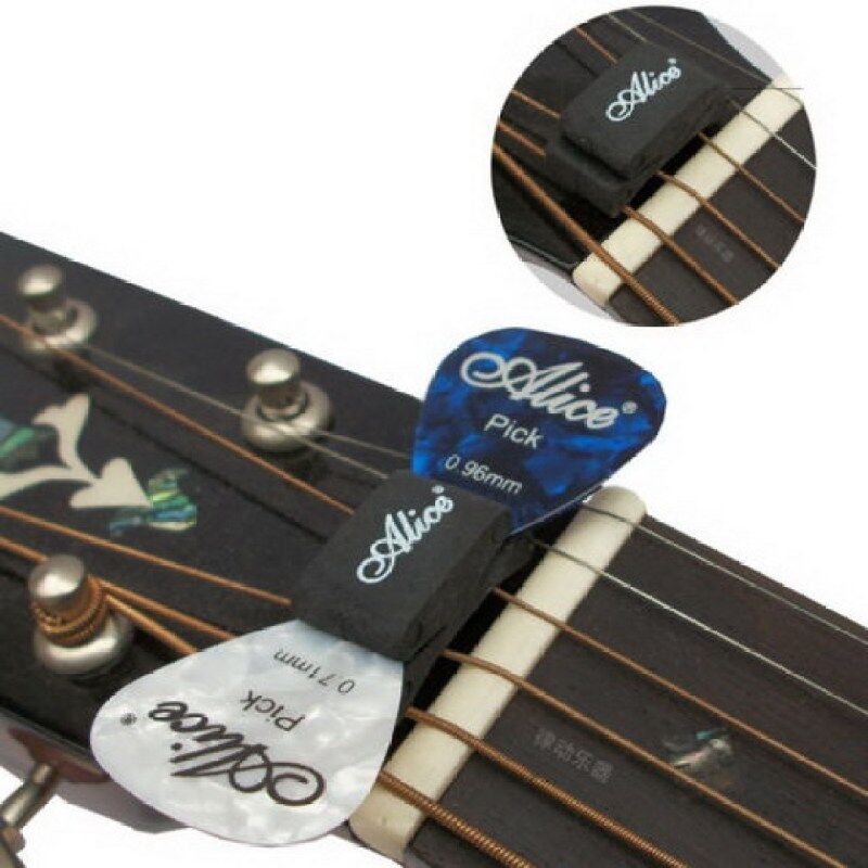 1PCS Black Guitar HeadStock Pick Holder Rubber- Malaysia