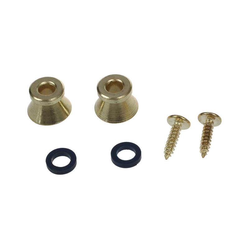 2 x Electric Acoustic Guitar Bass Strap Button Screw Lock Pins Pegs Pads - Gold Malaysia