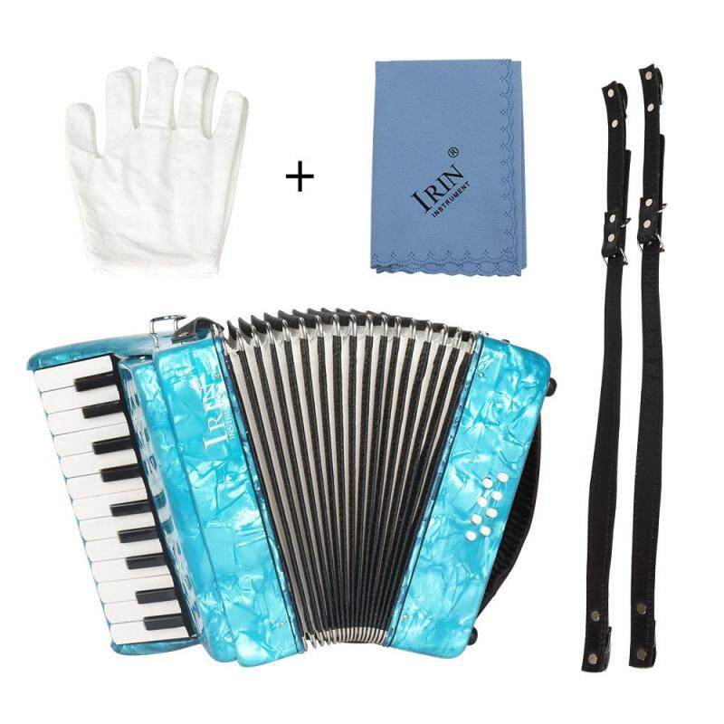 22-Key 8 Bass Piano Accordion with Straps Gloves Cleaning Cloth Educational Music Instrument for Students Beginners Childern Blue ^ Malaysia