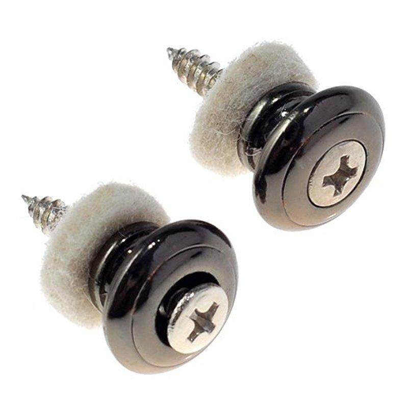 2pcs Mushrooms Head Guitar Strap Buttons Strap Locks Black Guitar Parts Malaysia