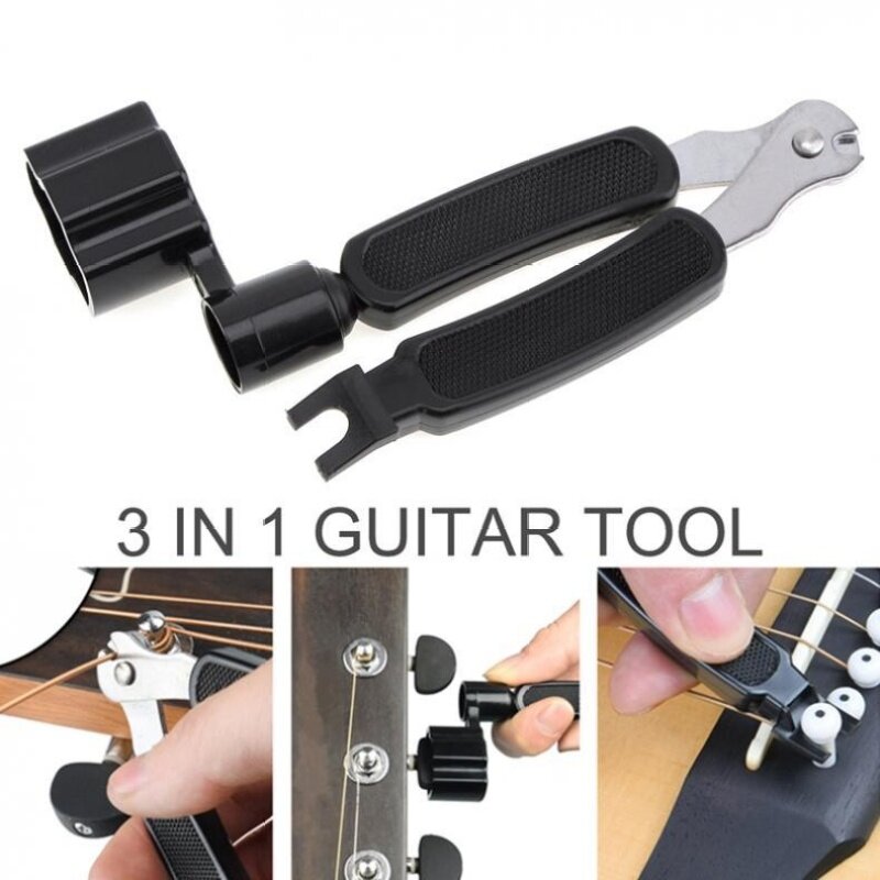 3 IN 1 Multifunctional Guitar Tool String Cutter + Guitar Winder + Pin Puller Instrument Accessories Malaysia