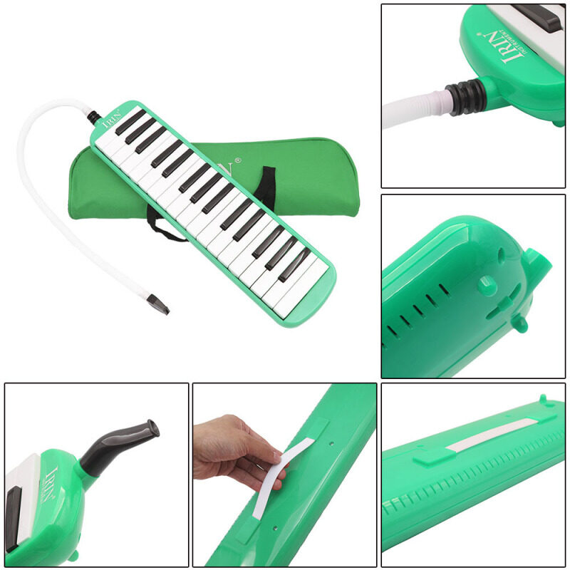 32 Piano Keys Melodica Musical Education Instrument for Beginner Kids Children Gift with Carrying Bag Green Malaysia