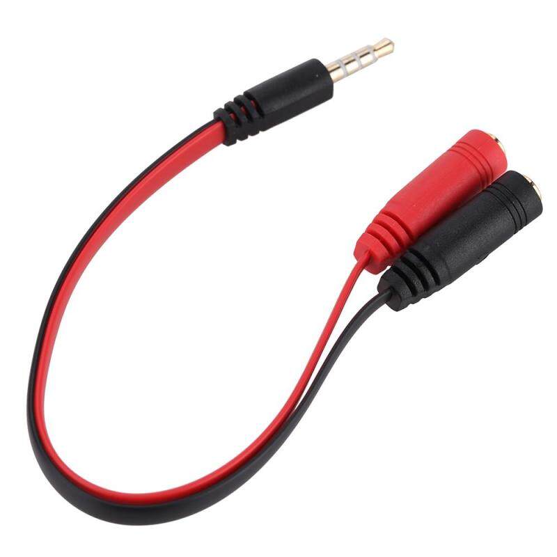 3.5mm Stereo Audio Male to 2 Female Y Splitter Mic Earphone Headphone Headset Jack Adapter Cable for Smartphone Tablet PC Malaysia