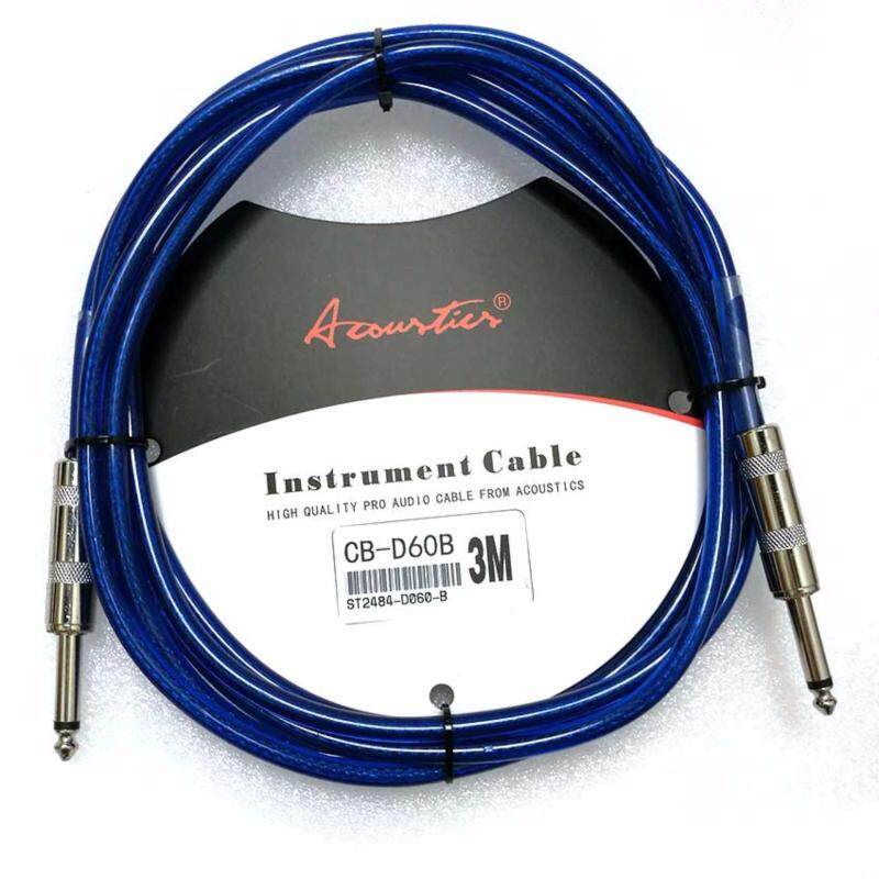 3m 10 ft Jack to Jack Audio Cable for Guitar Mixer Amplifier Guitar Cable Acoustic 3m Blue Colour Malaysia