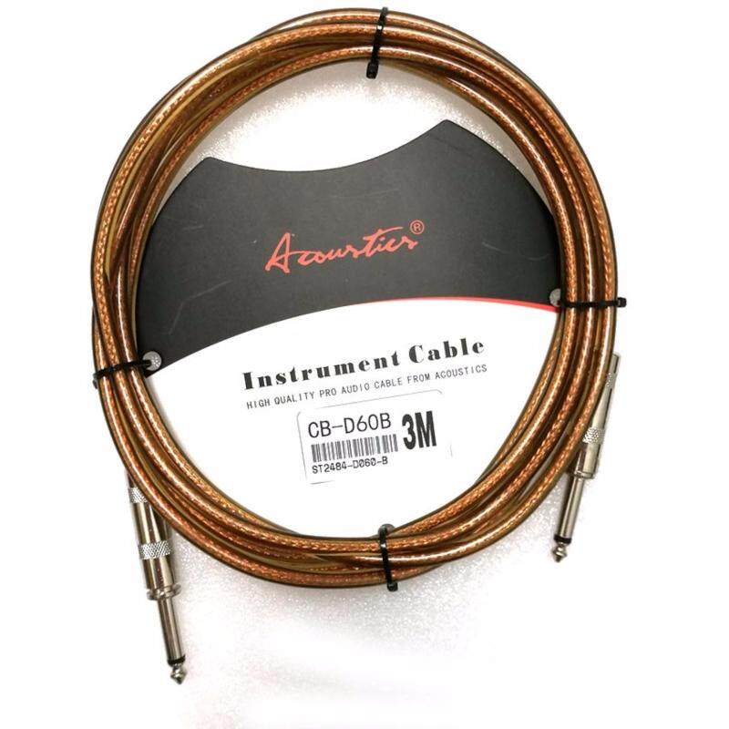 3m 10 ft Jack to Jack Audio Cable for Guitar Mixer Amplifier Guitar Cable Acoustic 3m Brown Malaysia