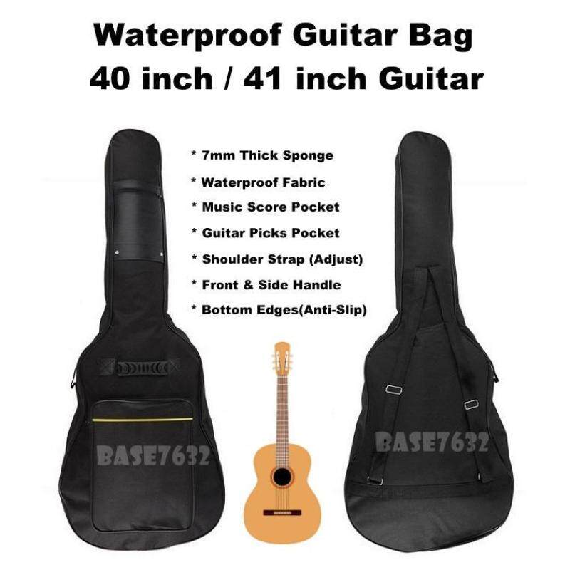 40/41 inch 40 41 Waterproof 7mm Sponge Guitar Bag Backpack Pockets 2221.1 Malaysia