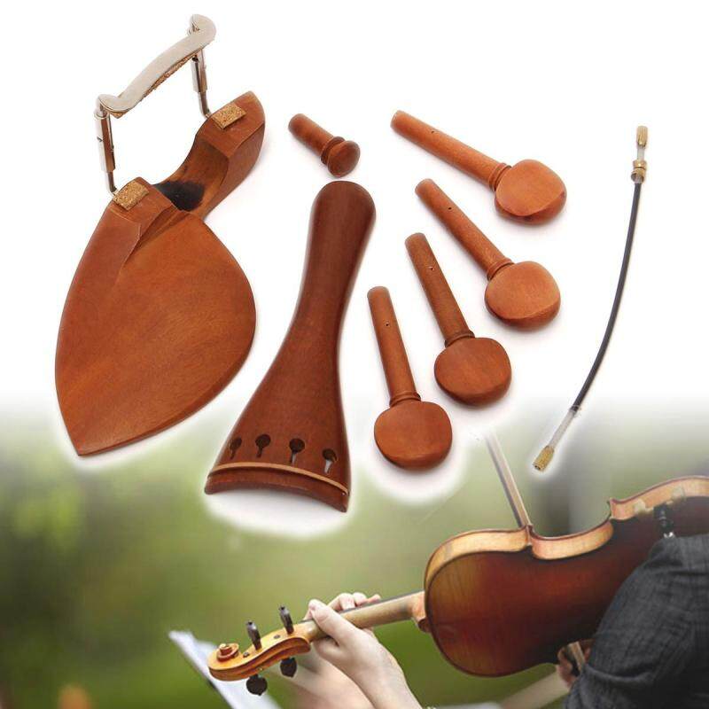 4/4 Full Size Tailpiece/Chinrest/Pegs/Endpin Set Wooden Violin Accessories Part Malaysia