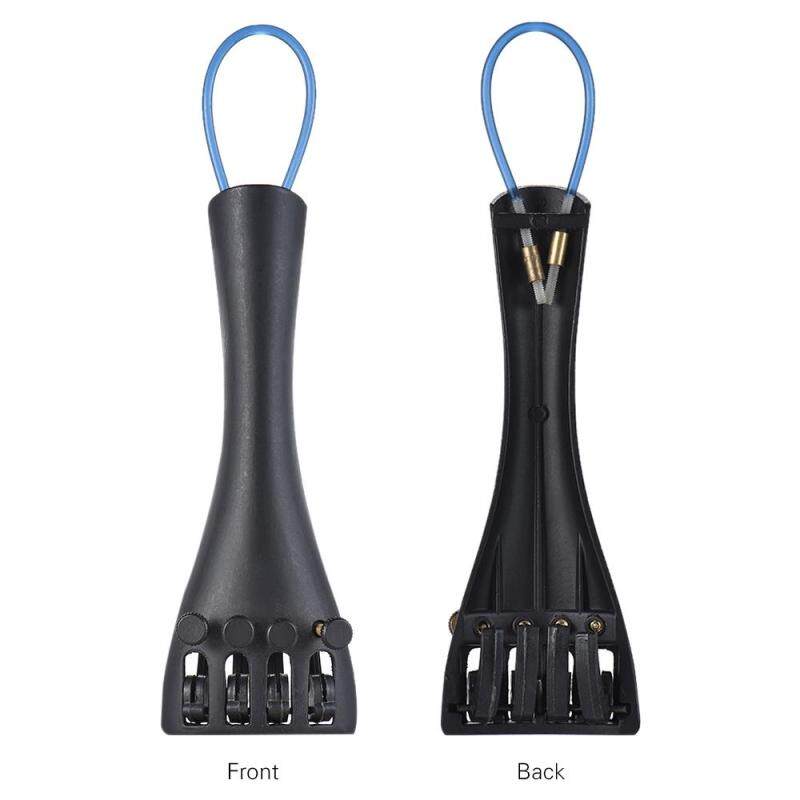 4/4 Violin Fiddle Tailpiece Aluminum Alloy with 4 Fine Tuners Adjustable Tailgut Tailcord (Black) Malaysia