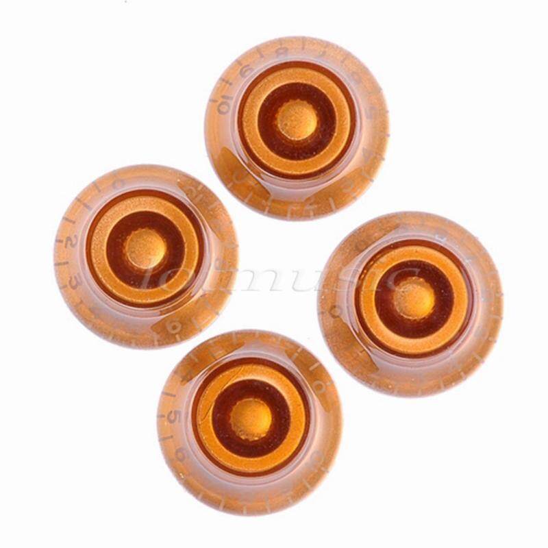 4pcs TOP HAT SPEED KNOBS FOR GIBSON ETC AMBER GUITAR KNOBS replacement Malaysia