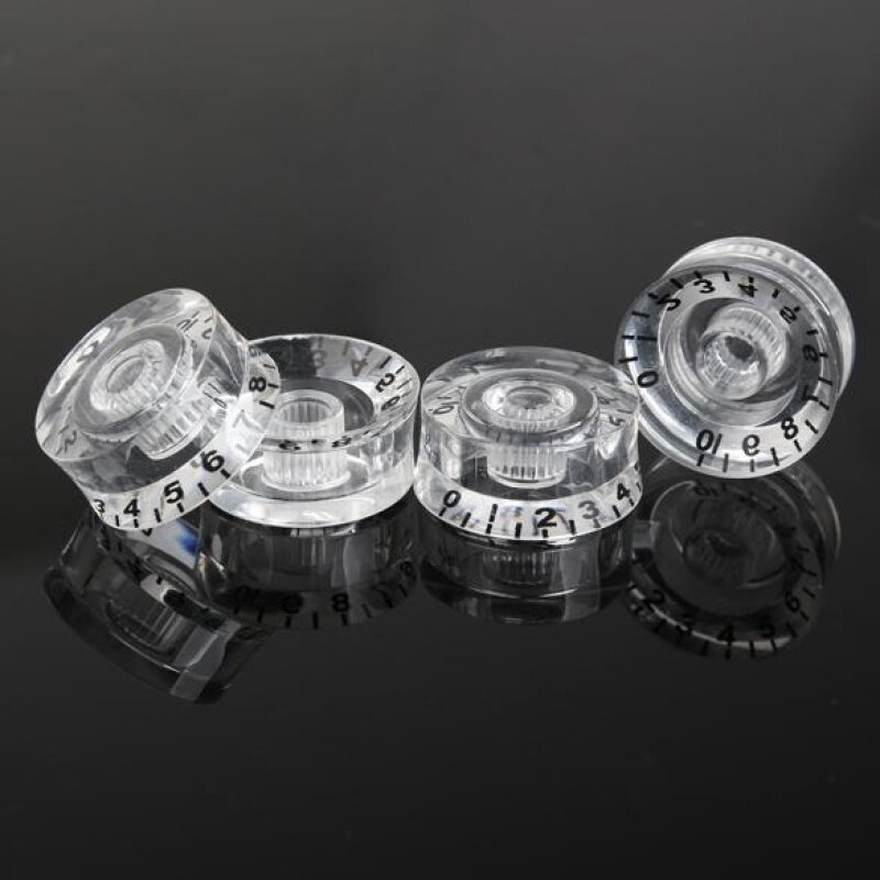 4Pcs Transparent Acrylic Speed Knob Volume Tone Control Electric Guitar Malaysia
