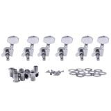 6 Cái Núm Chỉnh Dây Đàn Ghi Ta Mộc Bộ Chỉnh Dây Đàn Ghi Ta (Màu Bạc)