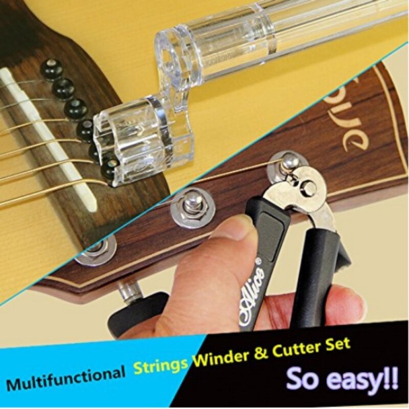 Alice A1009A Multifunctional Strings Winder & Cutter Set for Bass Guitar Ukulele Violin Malaysia