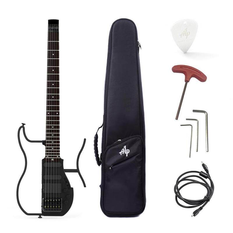 ALP AD-80 Professional Foldable Headless Travel Electric Guitar Built-in Headphone Amplifier with Gig Bag Malaysia