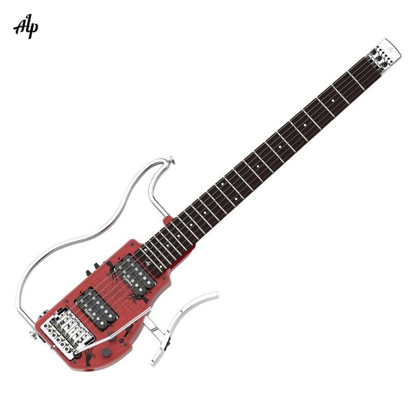 ALP ADS-361HCL Professional Foldable Headless Travel Electric Guitar Double Humbucker Built-in Guitar Effect Ebony Fingerboard with Gig Bag Malaysia