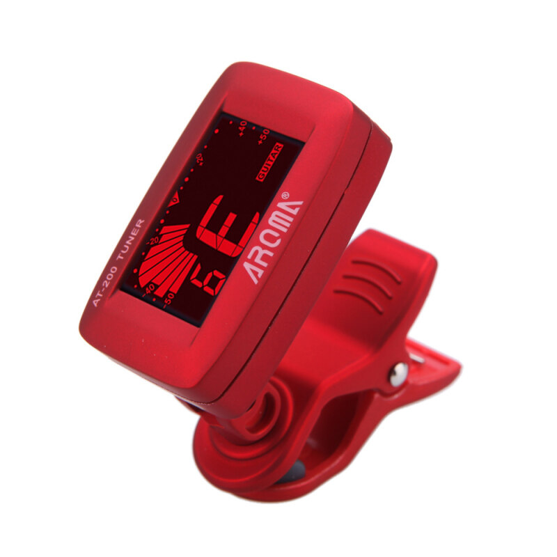 Aroma AT-200 Clip-on Electric Tuner Three Colors Backlit LCD Screen for Guitar Chromatic Bass Ukulele Universal Portable Malaysia