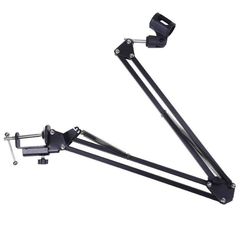 Auction Support Port Microphone Black Steel + Aluminum Alloy Adjustable Base - Intl Malaysia