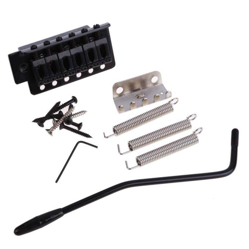 Black Electric Guitar Tremolo Bridge with Bar New 1 Set 6 Strings Parts Malaysia