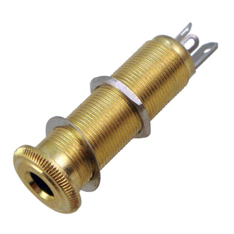 BolehDeals 1/4 6.35mm Brass Threaded Cylinder Jack Output Input Plug Socket for Guitar Bass Pickup Parts Malaysia
