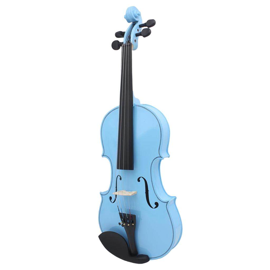 BolehDeals 23 ''Biola Ukuran Penuh 4/4 Set Biru W/Kasus Busur Rosin Resin untuk Tali Concert Performa internasional