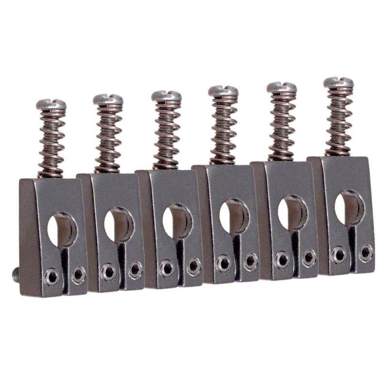 BolehDeals 6pcs Guitar Rollers Saddle Bridge String Saddles for Electric Guitar -Black Malaysia