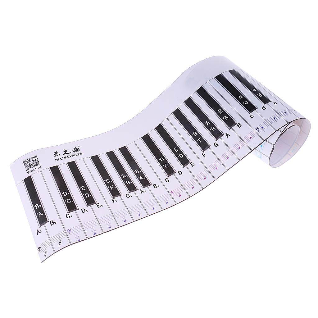 BolehDeals 88 Kunci Piano Keyboard Latihan Belajar Versi untuk Pemula Piano Practice-Intl