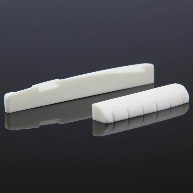 Buffalo Bone Guitar Bridge Nut Saddle 6 String Classical Guitar White Malaysia