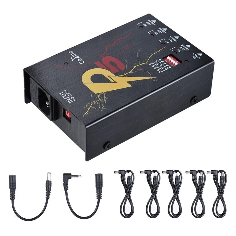 Caline P5 Guitar Effect Power Supply Station 5 Isolated DC 9V 12V 18V Outputs with Short Circuit Protection Malaysia