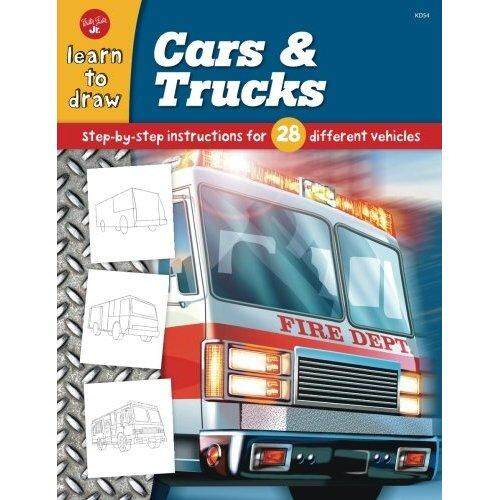 Mobil & Truk: Petunjuk Langkah Demi Langkah untuk 28 Kendaraan Berbeda (Belajar Menggambar) -Internasional