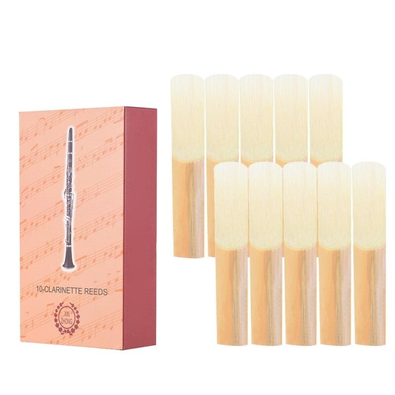 Clarinet Traditional Reeds Strength 2.5, Box of 10 (Neutral) Malaysia