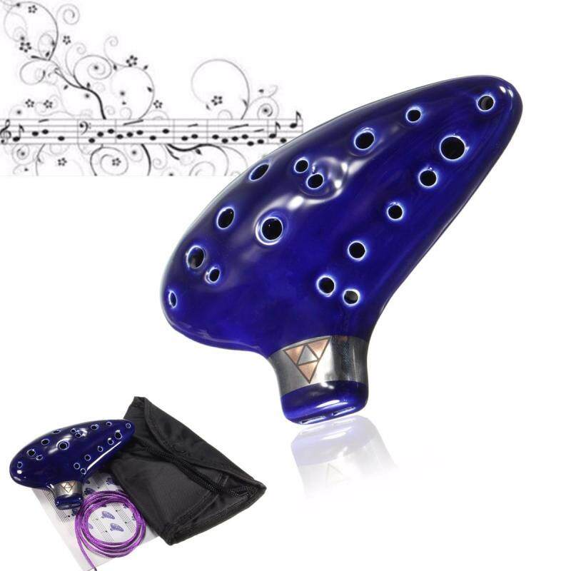 Double-barreled 16 Hole Alto C Ceramic Legend Of Zelda Ocarina Music Instrument Malaysia