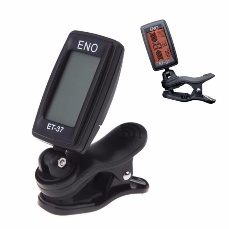 ENO ET-37 LCD Mini Clip-on Electronic Guitar Chromatic Bass Violin Ukulele Tuner Wind Instrument Universal Malaysia