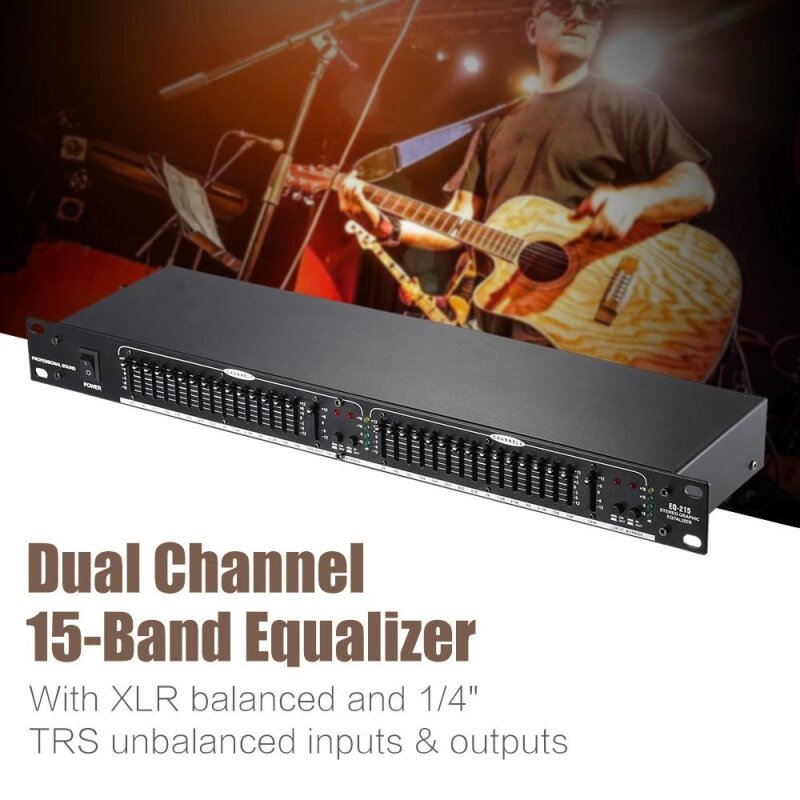 EQ-215 Dual Channel 15-Band Equalizer 1U Rack Mount Malaysia