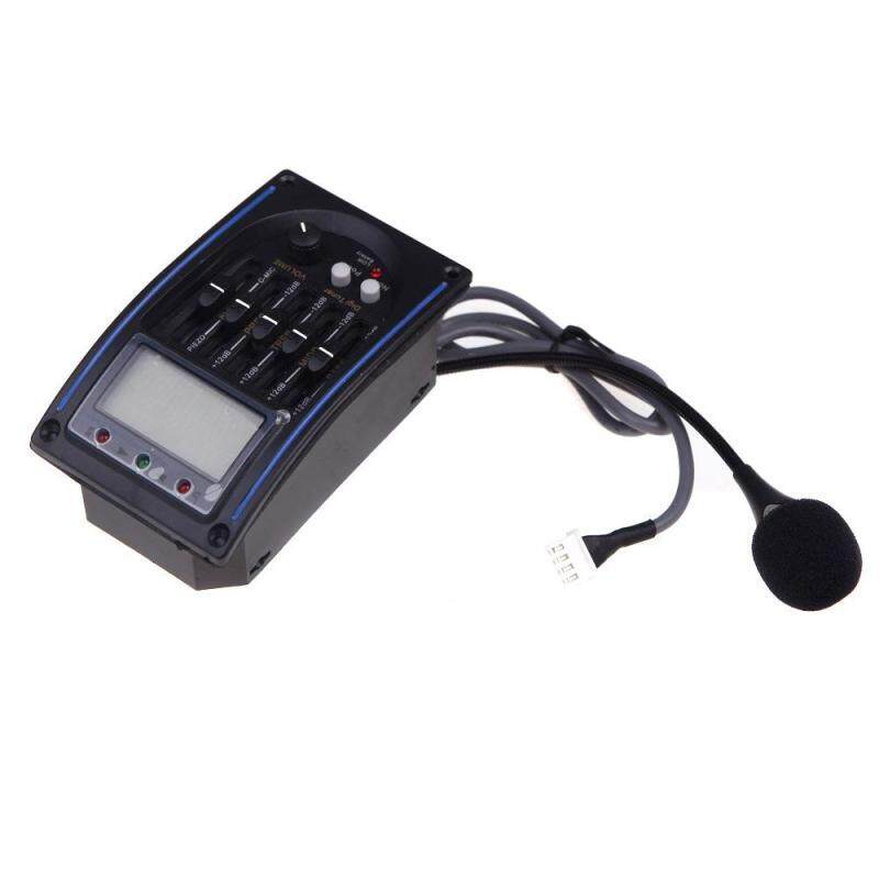 EQLC-5 5-Band EQ Equalizer System Acoustic Guitar Preamp Piezo Pickup LCD Screen Tuner - Intl Malaysia