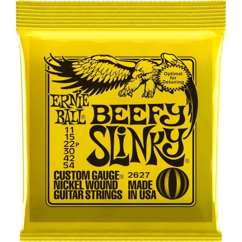 Ernie Ball 2627 Beefy Slinky Nickel Wound Electric Guitar Strings Package (6-String Set, 011 -054) Malaysia